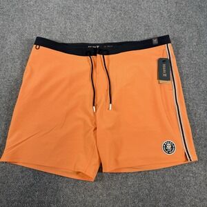 Roark Board Shorts Mens 38 Orange Chiller Mixtape Surf Beach Swim Trunks Stretch